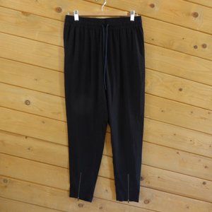 Leith Black Waistband Polyester Slim Skinny Casual Lounge Lightweight Pants S